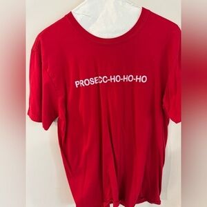 Proseco-ho-ho-ho Medium Adult Shirt in Red